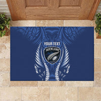 Auckland 2026 Rugby Custom Rubber Doormat NZ Maori Silver Fern