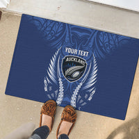Auckland 2026 Rugby Custom Rubber Doormat NZ Maori Silver Fern