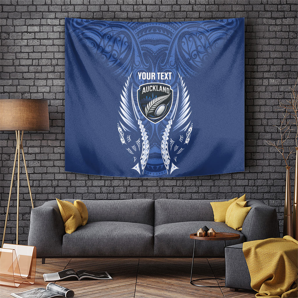 Auckland 2026 Rugby Custom Tapestry NZ Maori Silver Fern
