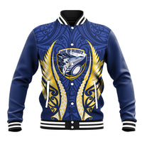 Bay of Plenty 2026 Rugby Custom Baseball Jacket NZ Maori Silver Fern LT14 Unisex Blue - Polynesian Pride