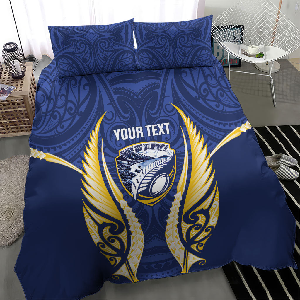 Bay of Plenty 2026 Rugby Custom Bedding Set NZ Maori Silver Fern LT14 - Polynesian Pride