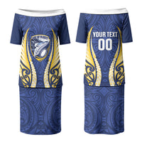 Bay of Plenty 2026 Rugby Custom Couples Matching Puletasi and Long Sleeve Button Shirt NZ Maori Silver Fern LT14 - Polynesian Pride