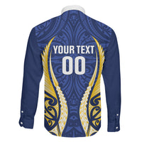 Bay of Plenty 2026 Rugby Custom Family Matching Off The Shoulder Long Sleeve Dress and Hawaiian Shirt NZ Maori Silver Fern LT14 - Polynesian Pride