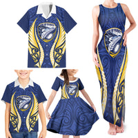 Bay of Plenty 2026 Rugby Custom Family Matching Tank Maxi Dress and Hawaiian Shirt NZ Maori Silver Fern LT14 - Polynesian Pride