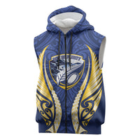 Bay of Plenty 2026 Rugby Custom Sleeveless Zip Hoodie NZ Maori Silver Fern LT14 Blue - Polynesian Pride