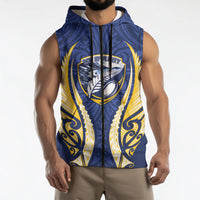 Bay of Plenty 2026 Rugby Custom Sleeveless Zip Hoodie NZ Maori Silver Fern LT14 - Polynesian Pride