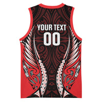 Canterbury 2026 Rugby Custom Basketball Jersey NZ Maori Silver Fern LT14 - Polynesian Pride