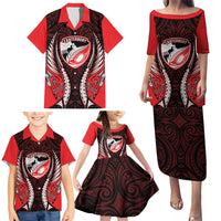 Canterbury 2026 Rugby Custom Family Matching Puletasi and Hawaiian Shirt NZ Maori Silver Fern LT14 - Polynesian Pride