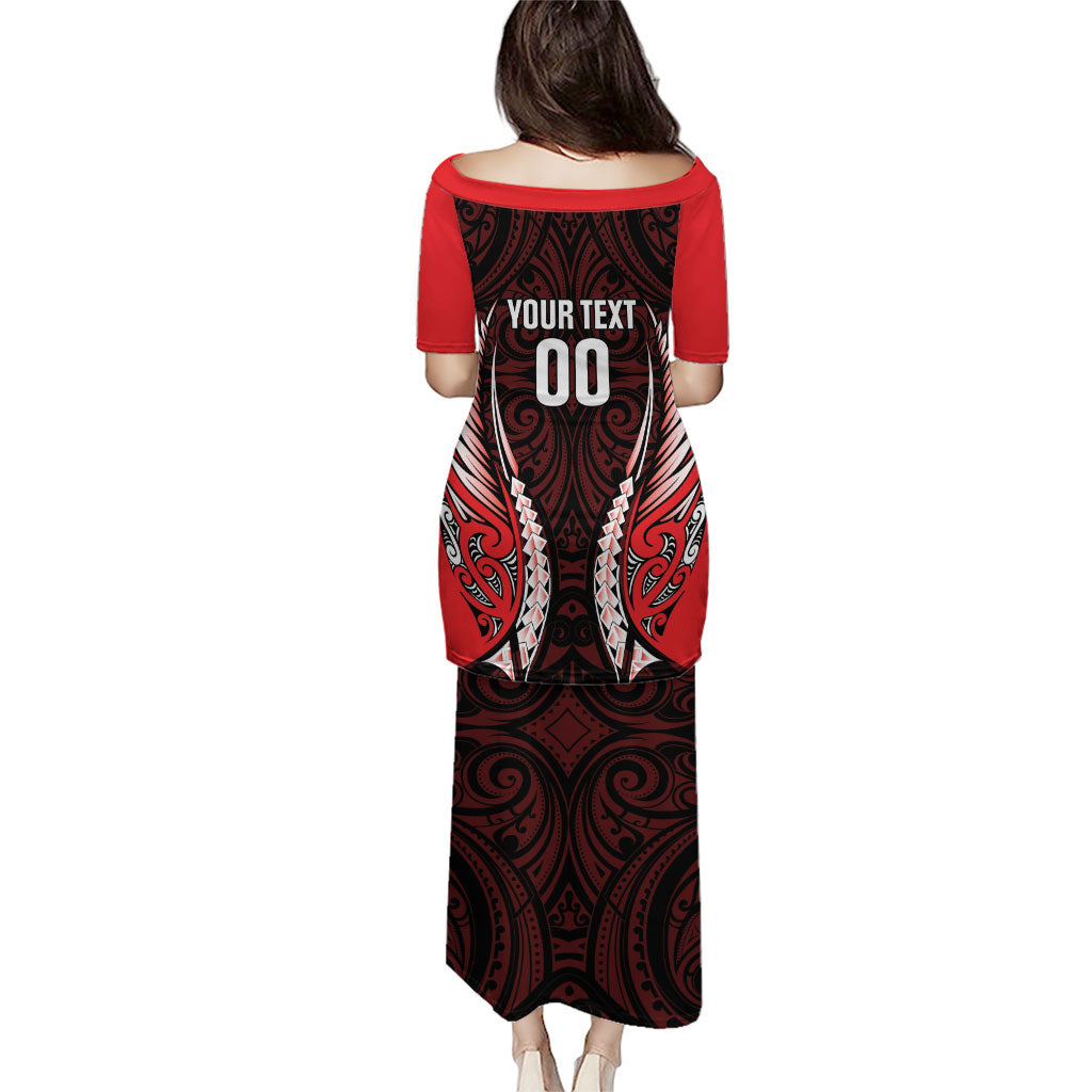 Canterbury 2026 Rugby Custom Family Matching Puletasi and Hawaiian Shirt NZ Maori Silver Fern LT14 - Polynesian Pride