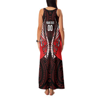 Canterbury 2026 Rugby Custom Family Matching Tank Maxi Dress and Hawaiian Shirt NZ Maori Silver Fern LT14 - Polynesian Pride