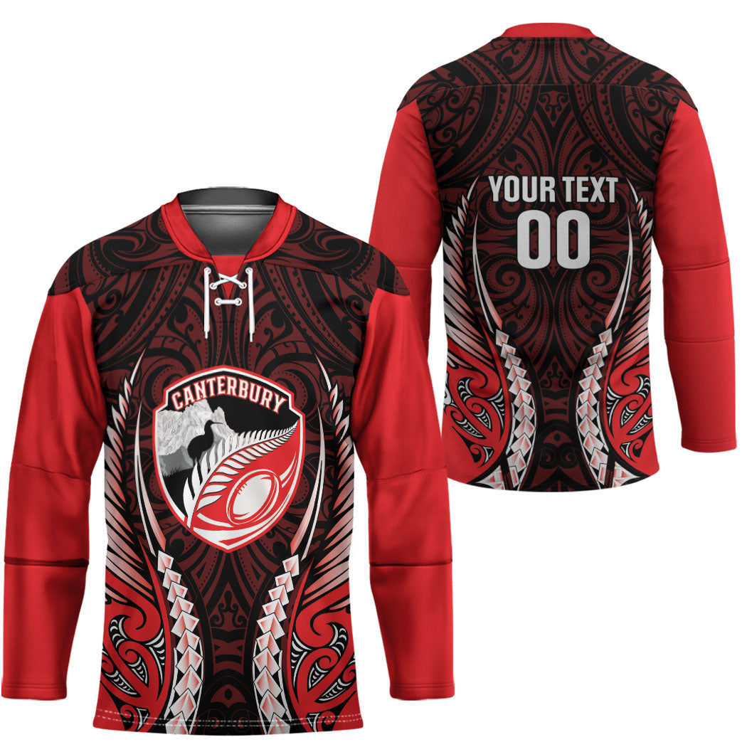 Canterbury 2026 Rugby Custom Hockey Jersey NZ Maori Silver Fern LT14 - Polynesian Pride