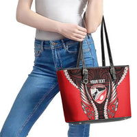 Canterbury 2026 Rugby Custom Leather Tote Bag NZ Maori Silver Fern