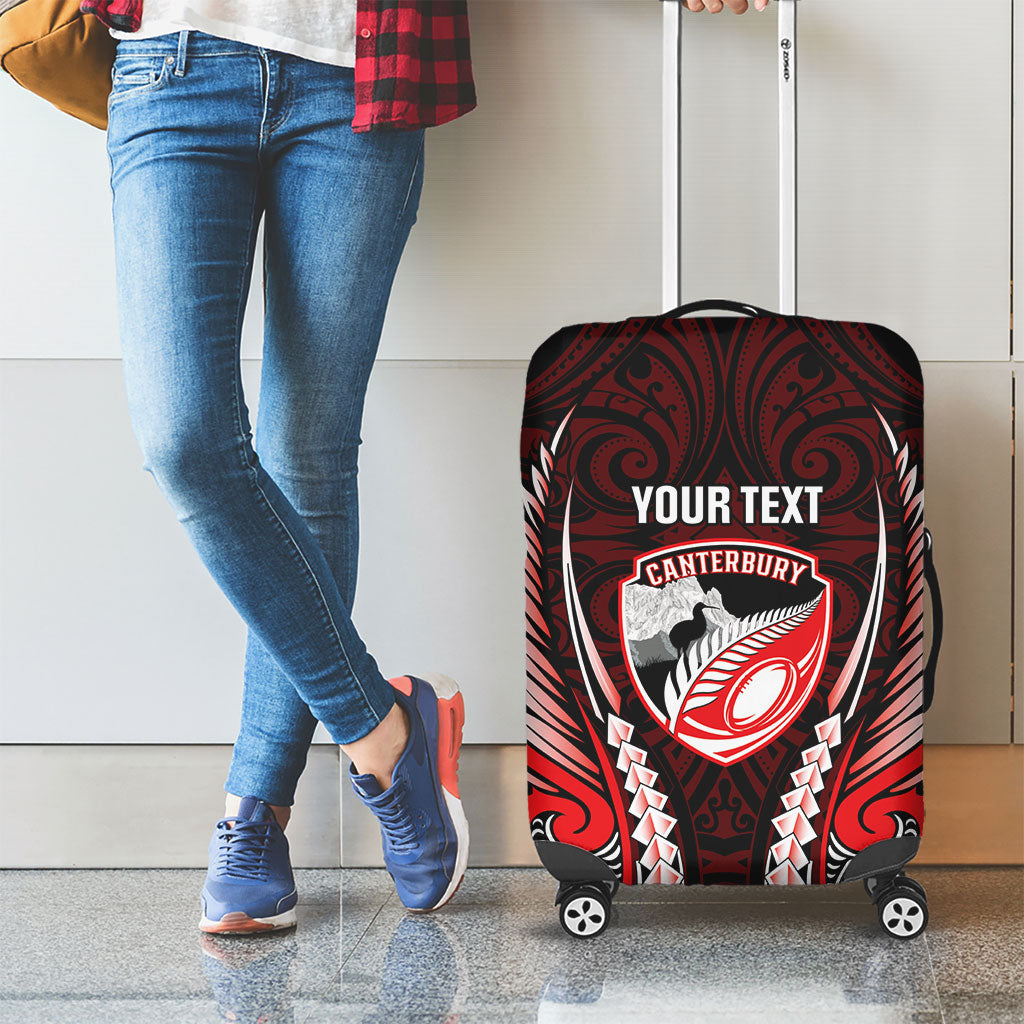 Canterbury 2026 Rugby Custom Luggage Cover NZ Maori Silver Fern LT14 - Polynesian Pride