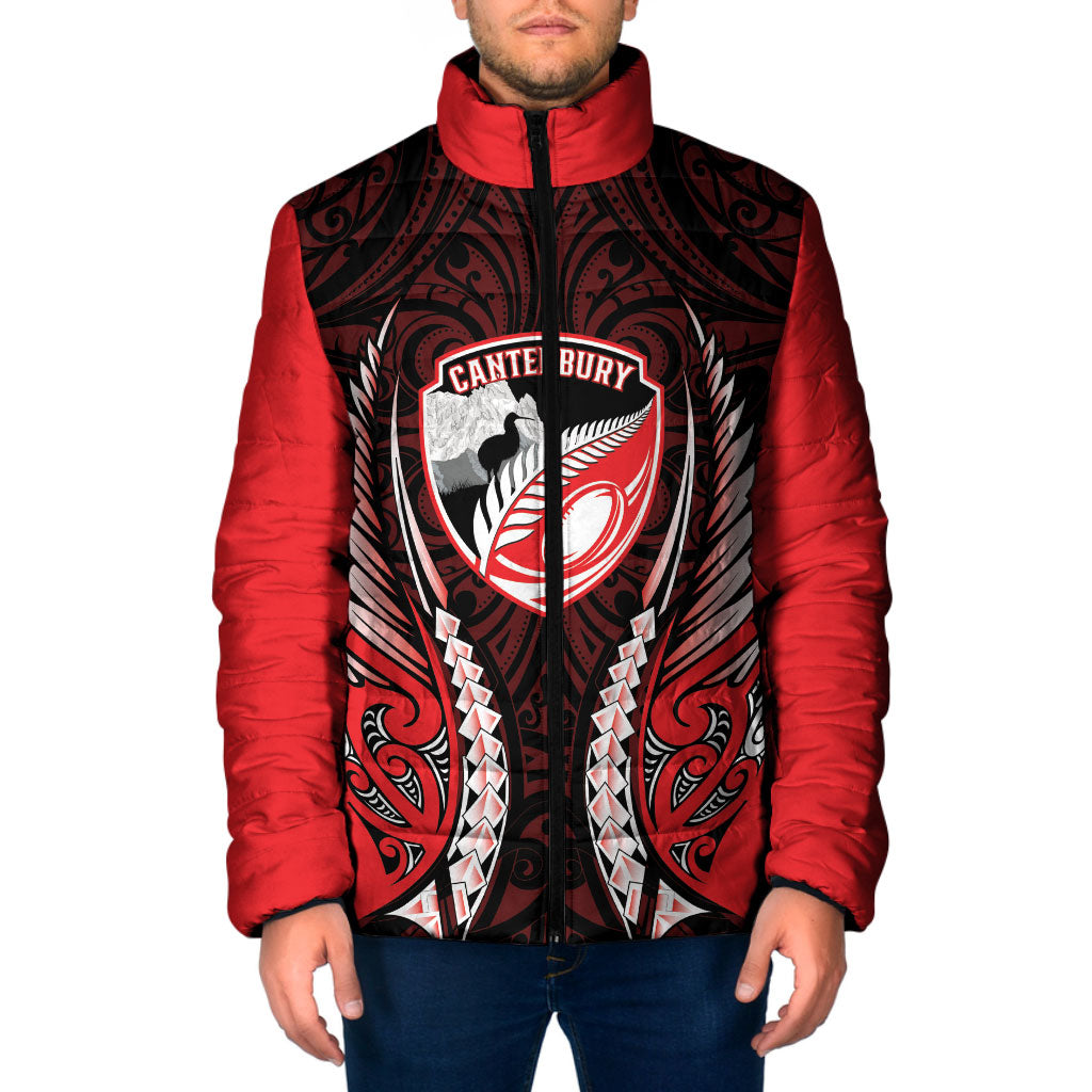 Canterbury 2026 Rugby Custom Padded Jacket NZ Maori Silver Fern