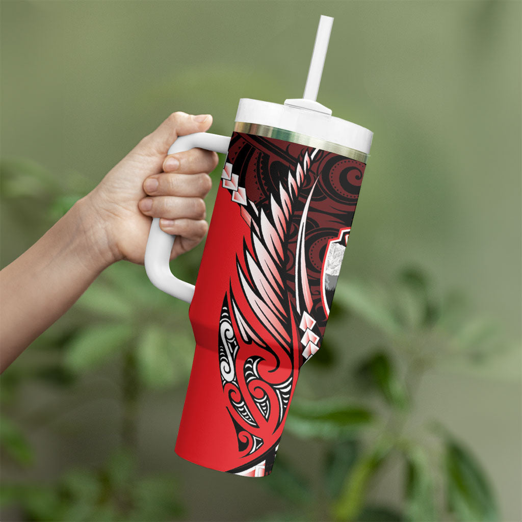 Canterbury 2026 Rugby Custom Tumbler With Handle NZ Maori Silver Fern