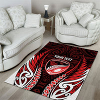 Counties Manukau 2026 Rugby Custom Area Rug NZ Maori Silver Fern LT14 - Polynesian Pride