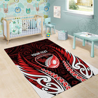 Counties Manukau 2026 Rugby Custom Area Rug NZ Maori Silver Fern LT14 - Polynesian Pride