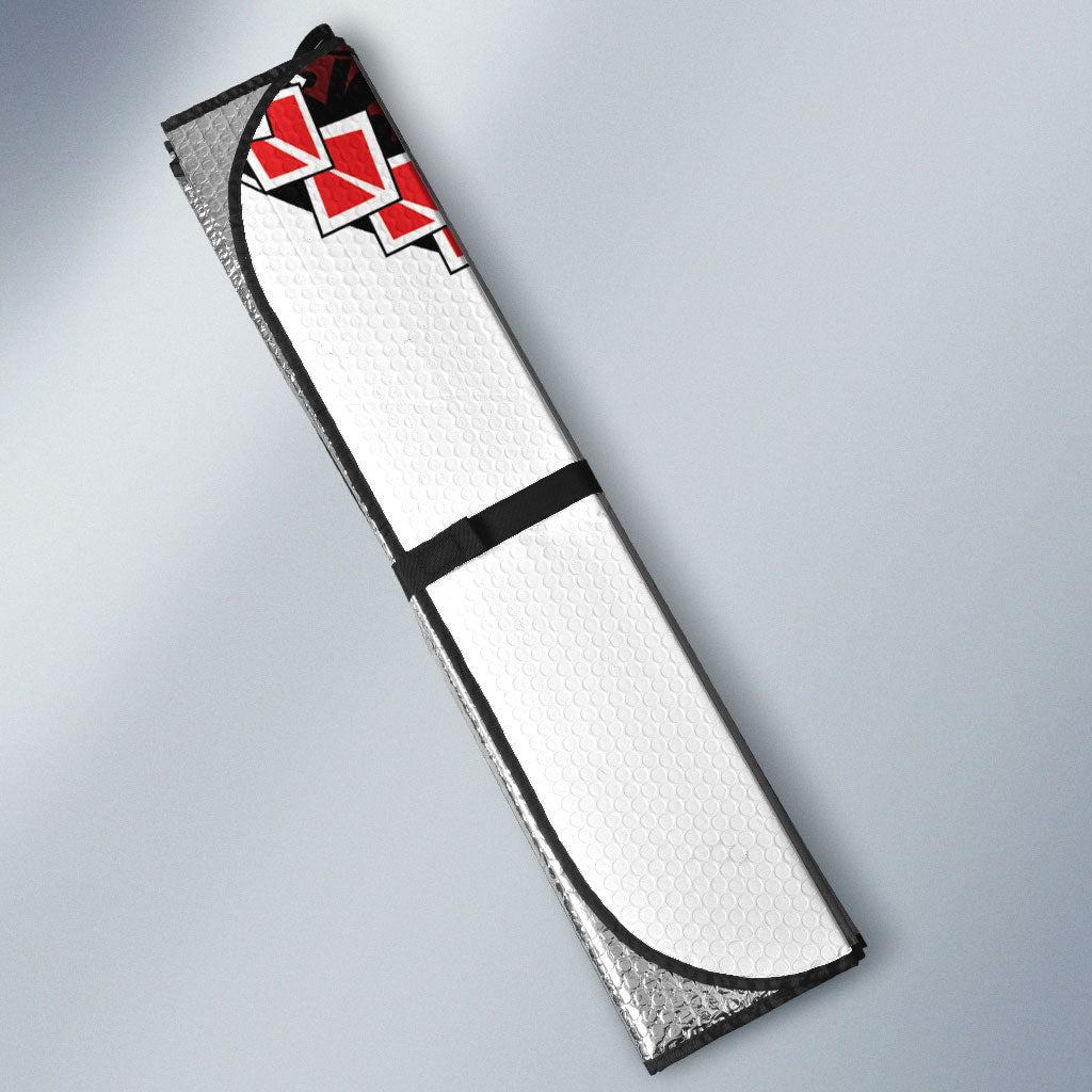 Counties Manukau 2026 Rugby Custom Auto Sun Shade NZ Maori Silver Fern LT14 - Polynesian Pride