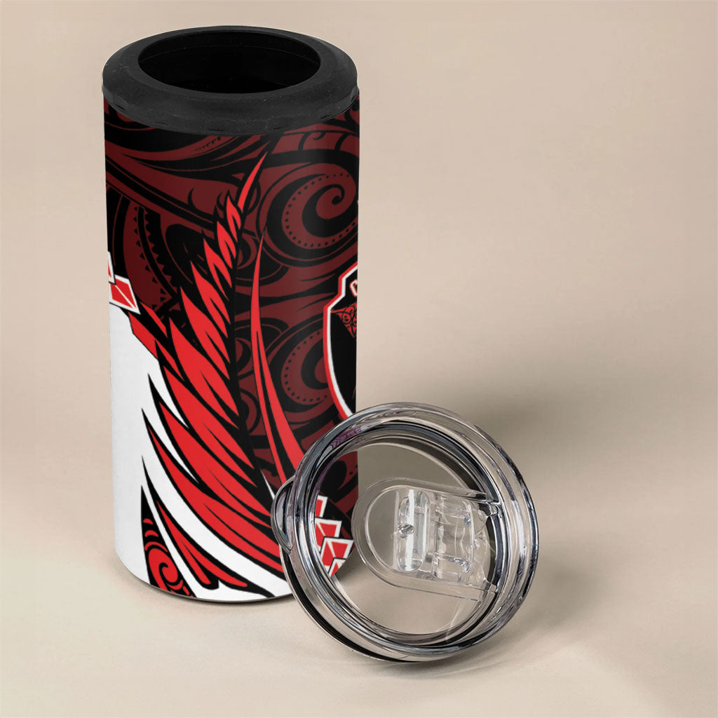 Counties Manukau 2026 Rugby Custom 4 in 1 Can Cooler Tumbler NZ Maori Silver Fern LT14 - Polynesian Pride