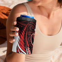 Counties Manukau 2026 Rugby Custom 4 in 1 Can Cooler Tumbler NZ Maori Silver Fern LT14 - Polynesian Pride