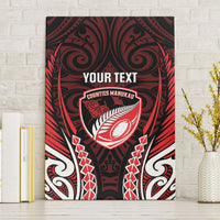 Counties Manukau 2026 Rugby Custom Canvas Wall Art NZ Maori Silver Fern LT14 Without Frame Red - Polynesian Pride