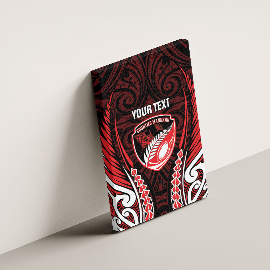 Counties Manukau 2026 Rugby Custom Canvas Wall Art NZ Maori Silver Fern LT14 - Polynesian Pride