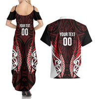 Counties Manukau 2026 Rugby Custom Couples Matching Summer Maxi Dress and Hawaiian Shirt NZ Maori Silver Fern LT14 - Polynesian Pride