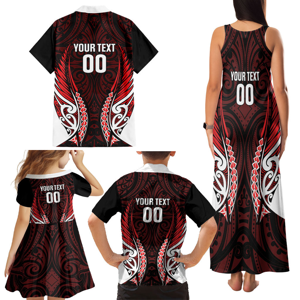 Counties Manukau 2026 Rugby Custom Family Matching Tank Maxi Dress and Hawaiian Shirt NZ Maori Silver Fern LT14 - Polynesian Pride