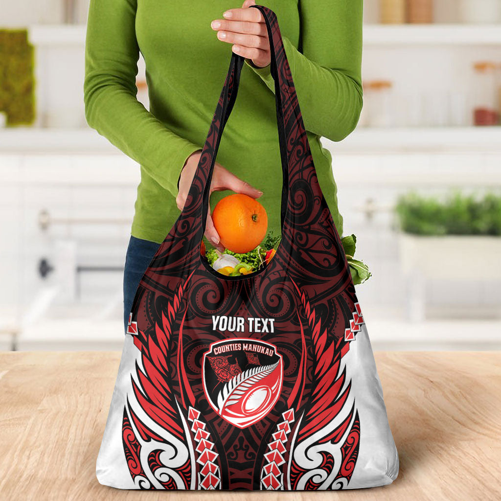 Counties Manukau 2026 Rugby Custom Grocery Bag NZ Maori Silver Fern
