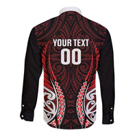 Counties Manukau 2026 Rugby Custom Long Sleeve Button Shirt NZ Maori Silver Fern