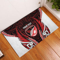 Counties Manukau 2026 Rugby Custom Rubber Doormat NZ Maori Silver Fern LT14 - Polynesian Pride