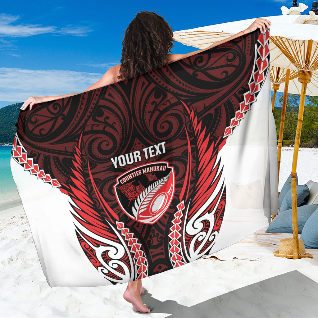 Counties Manukau 2026 Rugby Custom Sarong NZ Maori Silver Fern