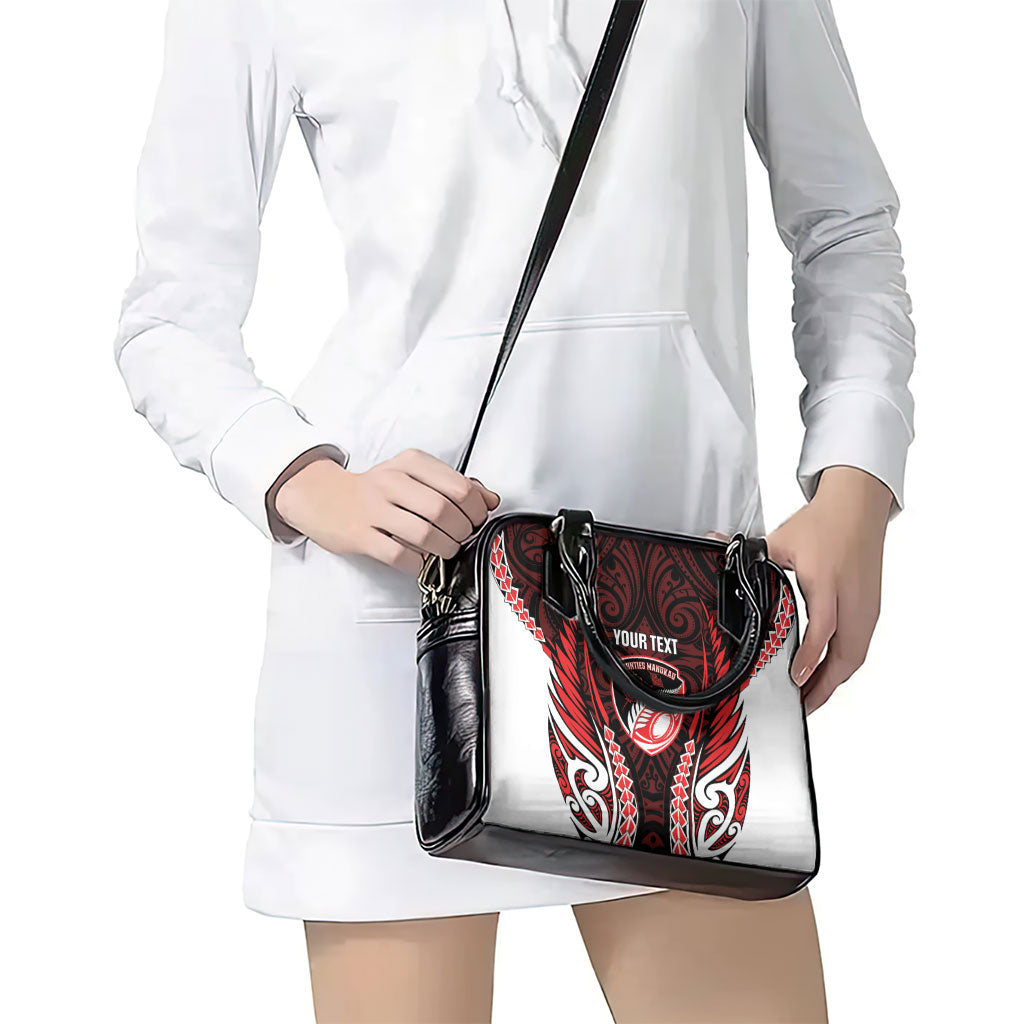 Counties Manukau 2026 Rugby Custom Shoulder Handbag NZ Maori Silver Fern LT14 - Polynesian Pride