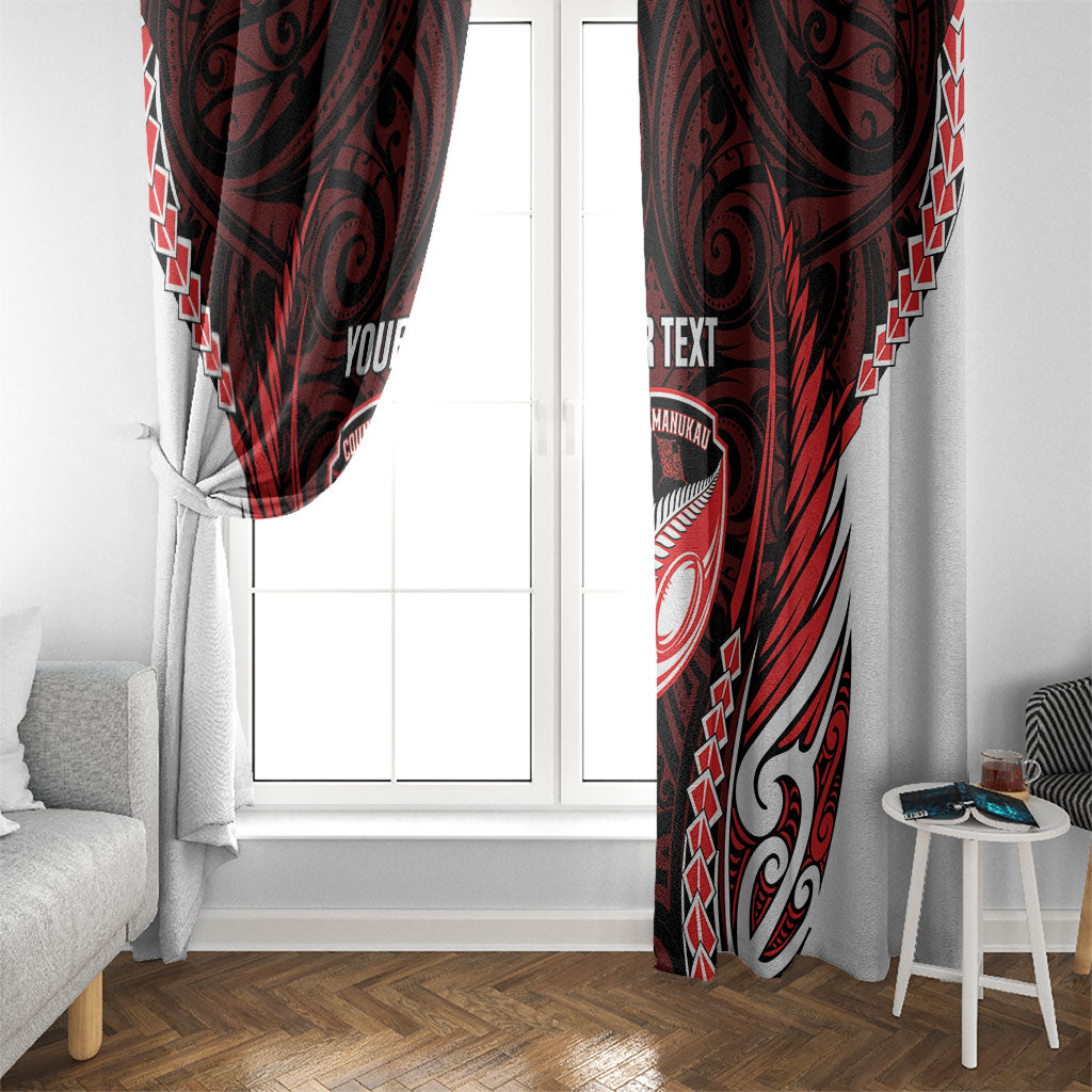 Counties Manukau 2026 Rugby Custom Window Curtain NZ Maori Silver Fern LT14 - Polynesian Pride