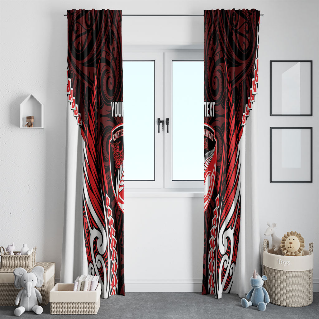 Counties Manukau 2026 Rugby Custom Window Curtain NZ Maori Silver Fern LT14 - Polynesian Pride