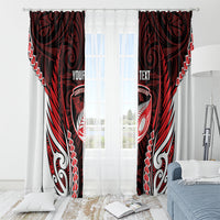 Counties Manukau 2026 Rugby Custom Window Curtain NZ Maori Silver Fern LT14 - Polynesian Pride