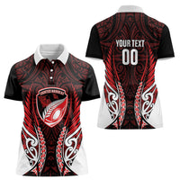 Counties Manukau 2026 Rugby Custom Women Polo Shirt NZ Maori Silver Fern LT14 - Polynesian Pride