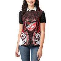 Counties Manukau 2026 Rugby Custom Women Polo Shirt NZ Maori Silver Fern LT14 - Polynesian Pride