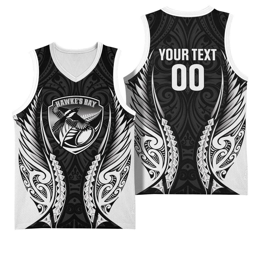 Hawke's Bay 2026 Rugby Custom Basketball Jersey NZ Maori Silver Fern