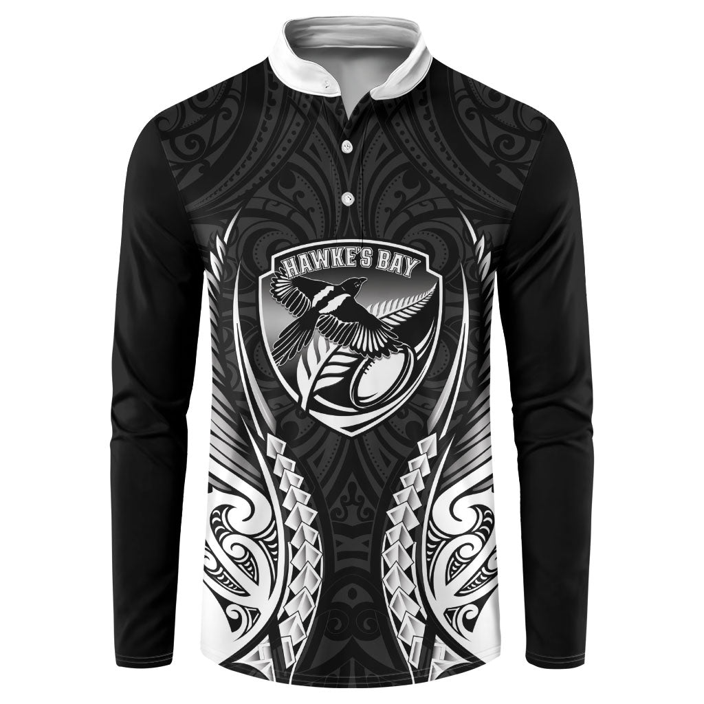 Hawke's Bay 2026 Rugby Custom Button Sweatshirt NZ Maori Silver Fern