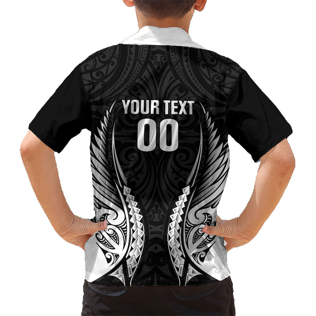 Hawke's Bay 2026 Rugby Custom Family Matching Long Sleeve Bodycon Dress and Hawaiian Shirt NZ Maori Silver Fern LT14 - Polynesian Pride