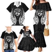 Hawke's Bay 2026 Rugby Custom Family Matching Mermaid Dress and Hawaiian Shirt NZ Maori Silver Fern LT14 - Polynesian Pride