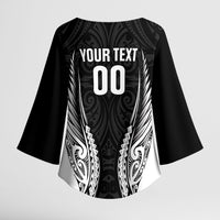 Hawke's Bay 2026 Rugby Custom Kimono Sleeve Blouse NZ Maori Silver Fern