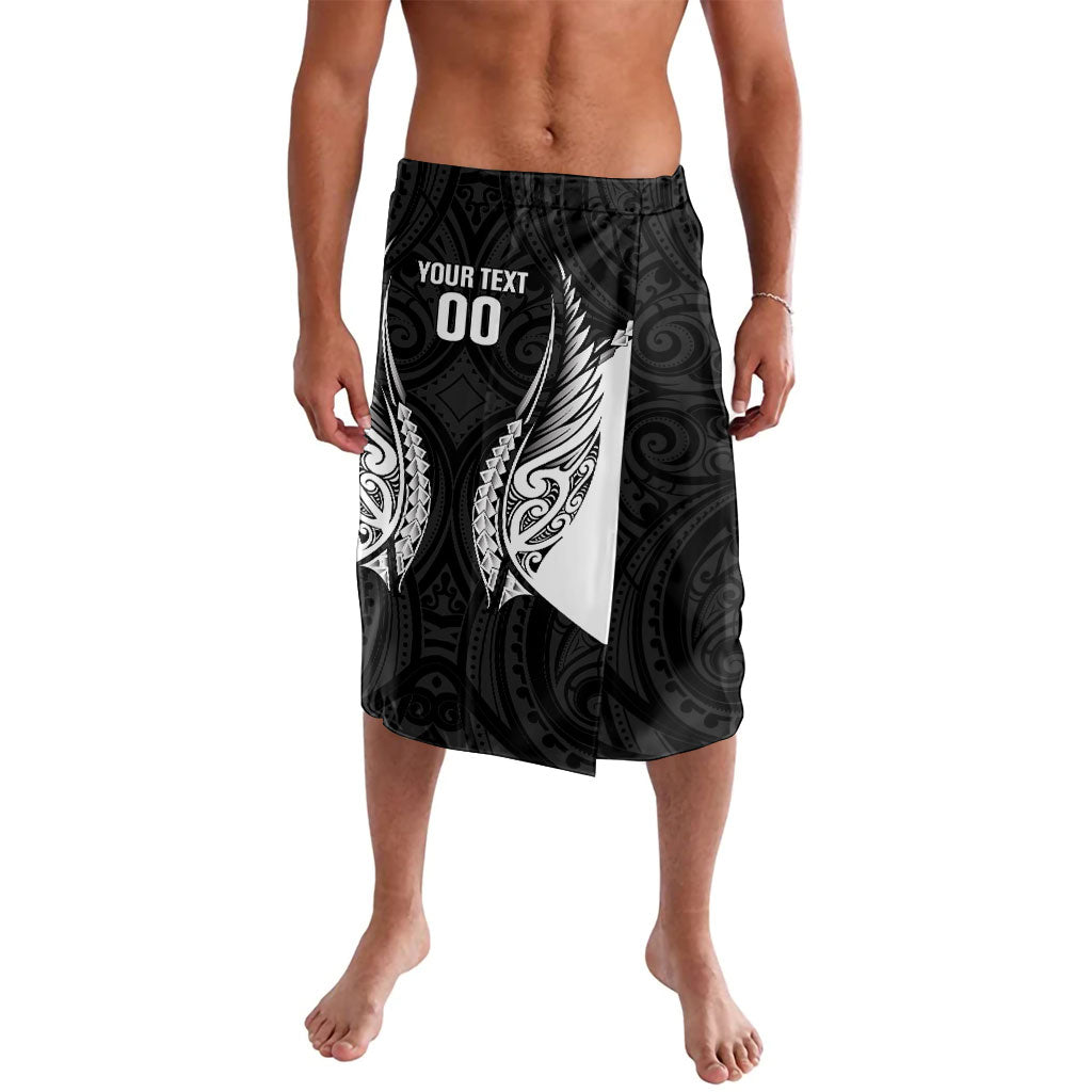 Hawke's Bay 2026 Rugby Custom Lavalava NZ Maori Silver Fern LT14 Black - Polynesian Pride