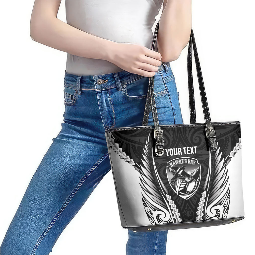 Hawke's Bay 2026 Rugby Custom Leather Tote Bag NZ Maori Silver Fern