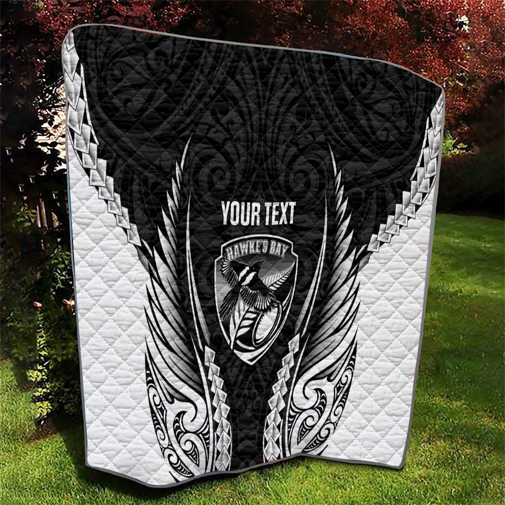 Hawke's Bay 2026 Rugby Custom Quilt NZ Maori Silver Fern