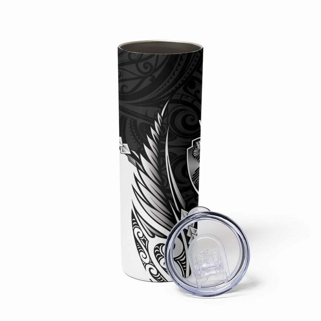 Hawke's Bay 2026 Rugby Custom Skinny Tumbler NZ Maori Silver Fern