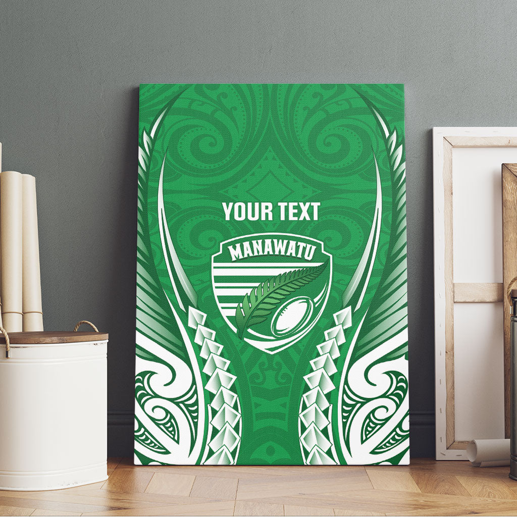 Manawatu 2026 Rugby Custom Canvas Wall Art NZ Maori Silver Fern