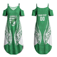 Manawatu 2026 Rugby Custom Couples Matching Summer Maxi Dress and Long Sleeve Button Shirt NZ Maori Silver Fern LT14 - Polynesian Pride