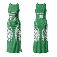 Manawatu 2026 Rugby Custom Couples Matching Tank Maxi Dress and Long Sleeve Button Shirt NZ Maori Silver Fern LT14 - Polynesian Pride